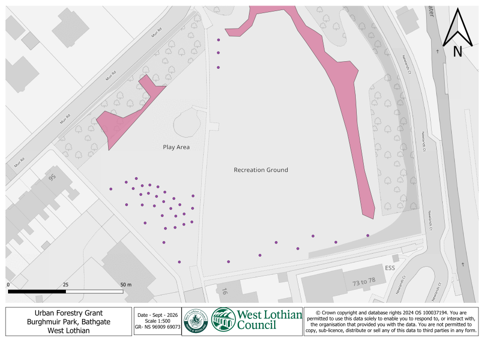 Urban Forestry Grant Burghmuir Park, Bathgate