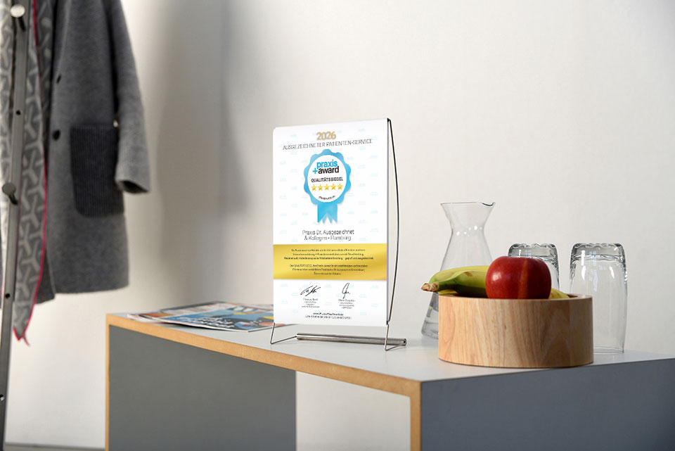 1. Das "Praxis+Award Qualitätssiegel" als Tischsegel