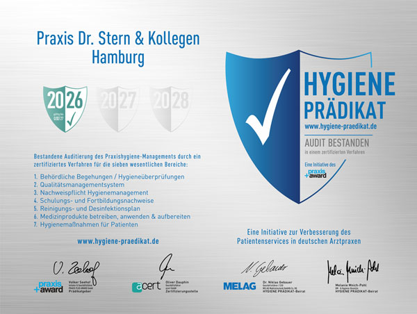 3. Das HYGIENE PRÄDIKAT als ALU-DIBOND Wandbild