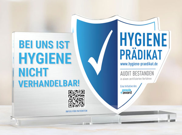 2d. Das HYGIENE PRÄDIKAT als ACRYL-AUFSTELLER - VERSION 4